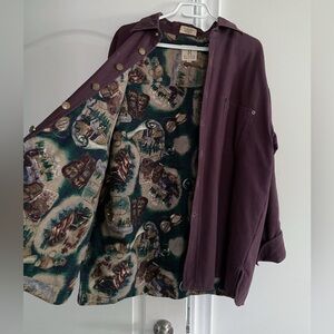 Vintage Arrow River Brand Men's Dark Purple Shacket